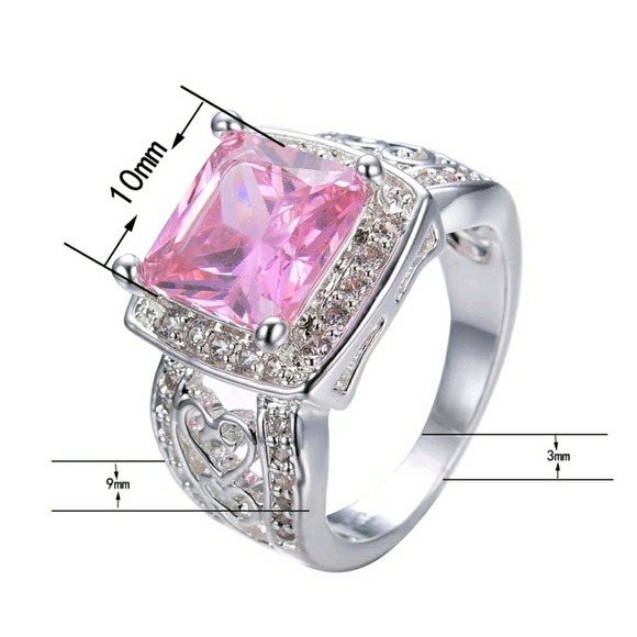 Ladie's size 7 pink ice ring - Picture 3 of 4